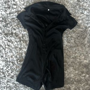 Ribbed Button-up Jumpsuit